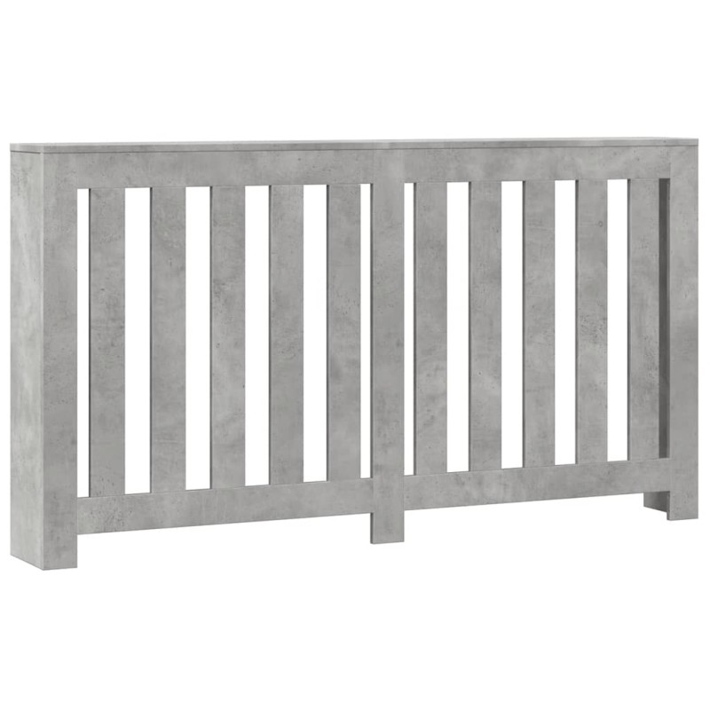 vidaXL Κάλυμμα Καλοριφέρ Γκρι Σκυροδέματος 149x20x82 εκ. Επεξ. Ξύλο