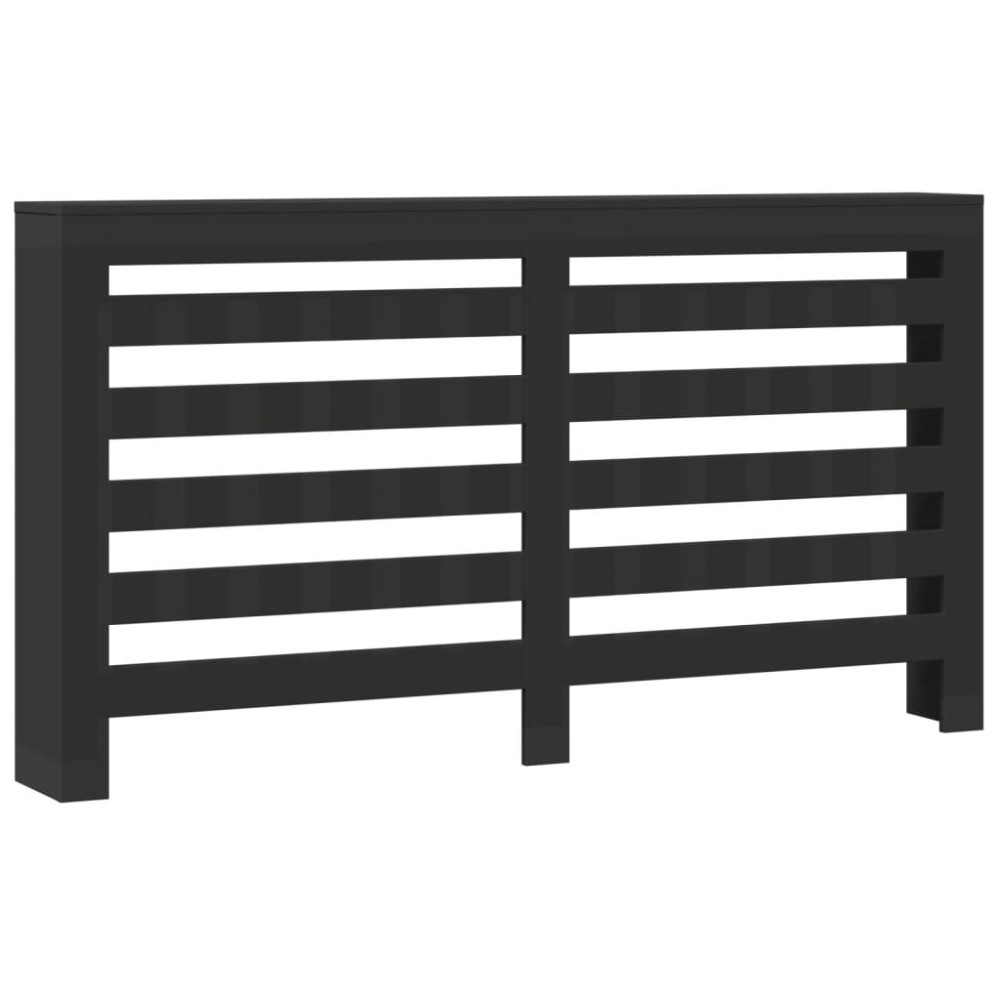 vidaXL Κάλυμμα Καλοριφέρ Μαύρο 175x20x82 εκ. από Επεξεργασμένο Ξύλο