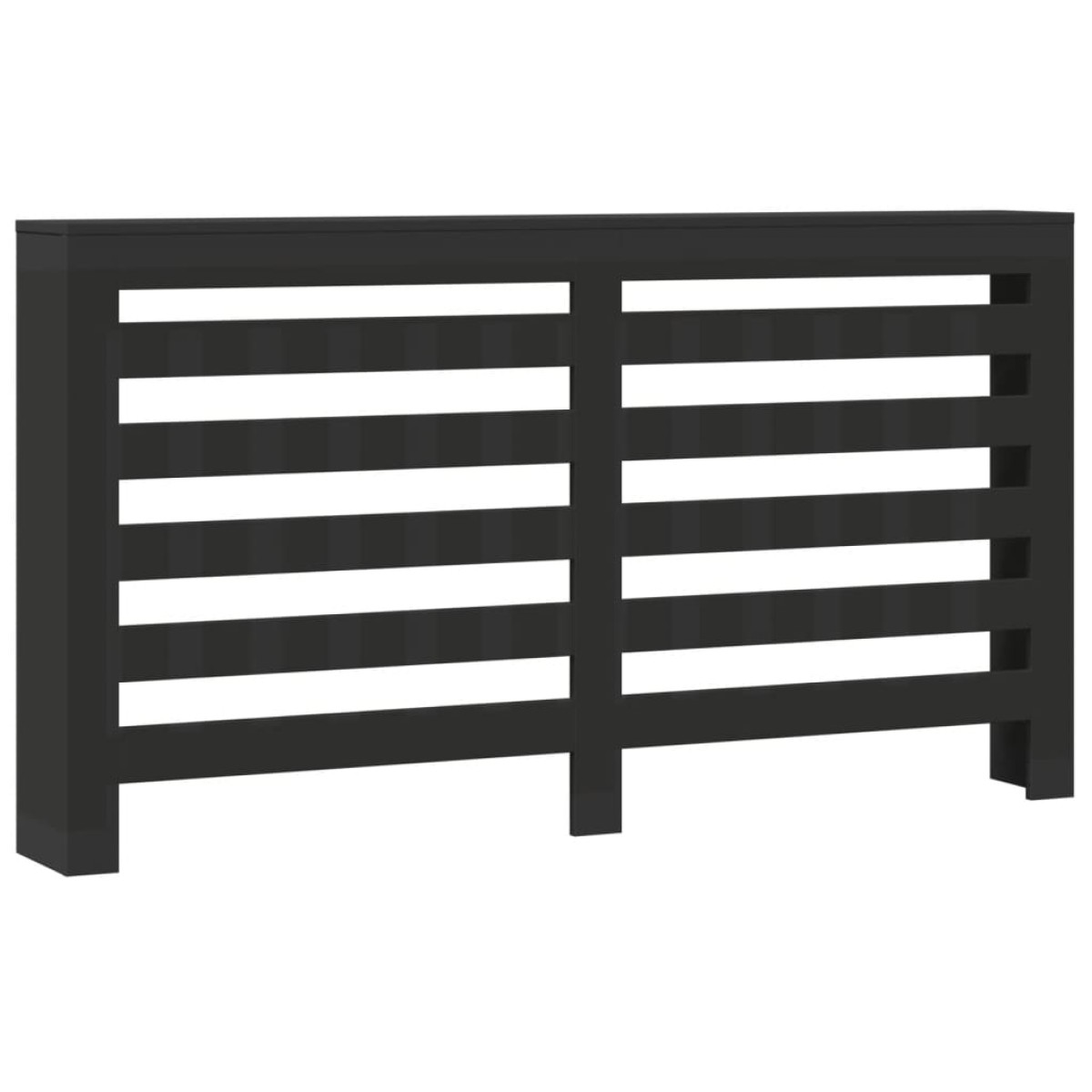 vidaXL Κάλυμμα Καλοριφέρ Μαύρο 175x20x82 εκ. από Επεξεργασμένο Ξύλο