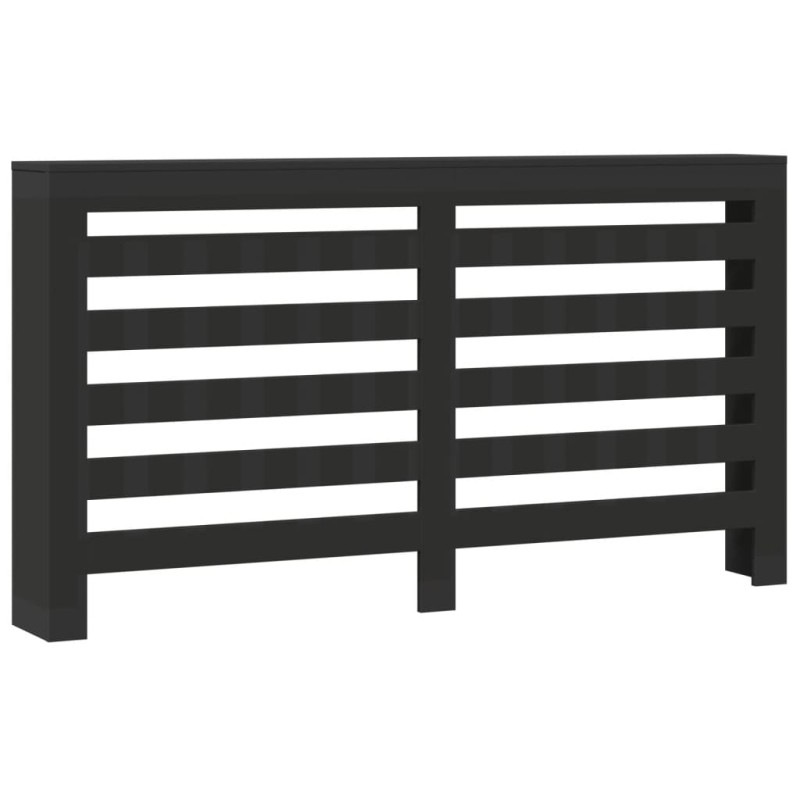 vidaXL Κάλυμμα Καλοριφέρ Μαύρο 175x20x82 εκ. από Επεξεργασμένο Ξύλο