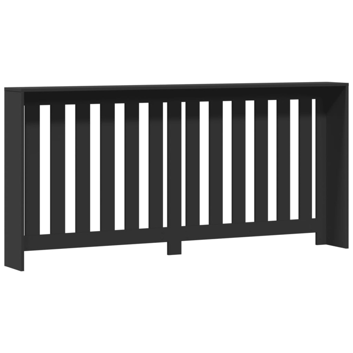 vidaXL Κάλυμμα Καλοριφέρ Μαύρο 175x20x82 εκ. από Επεξεργασμένο Ξύλο