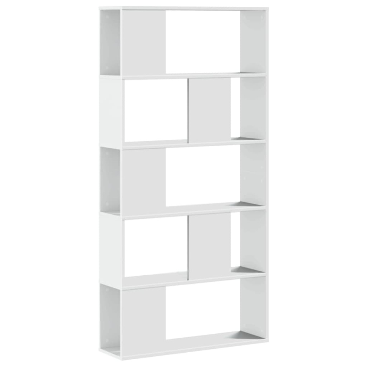 vidaXL Βιβλιοθήκη 5 Επιπέδων Λευκή 80,5x23,5x162,5 εκ. Επεξεργ. Ξύλο