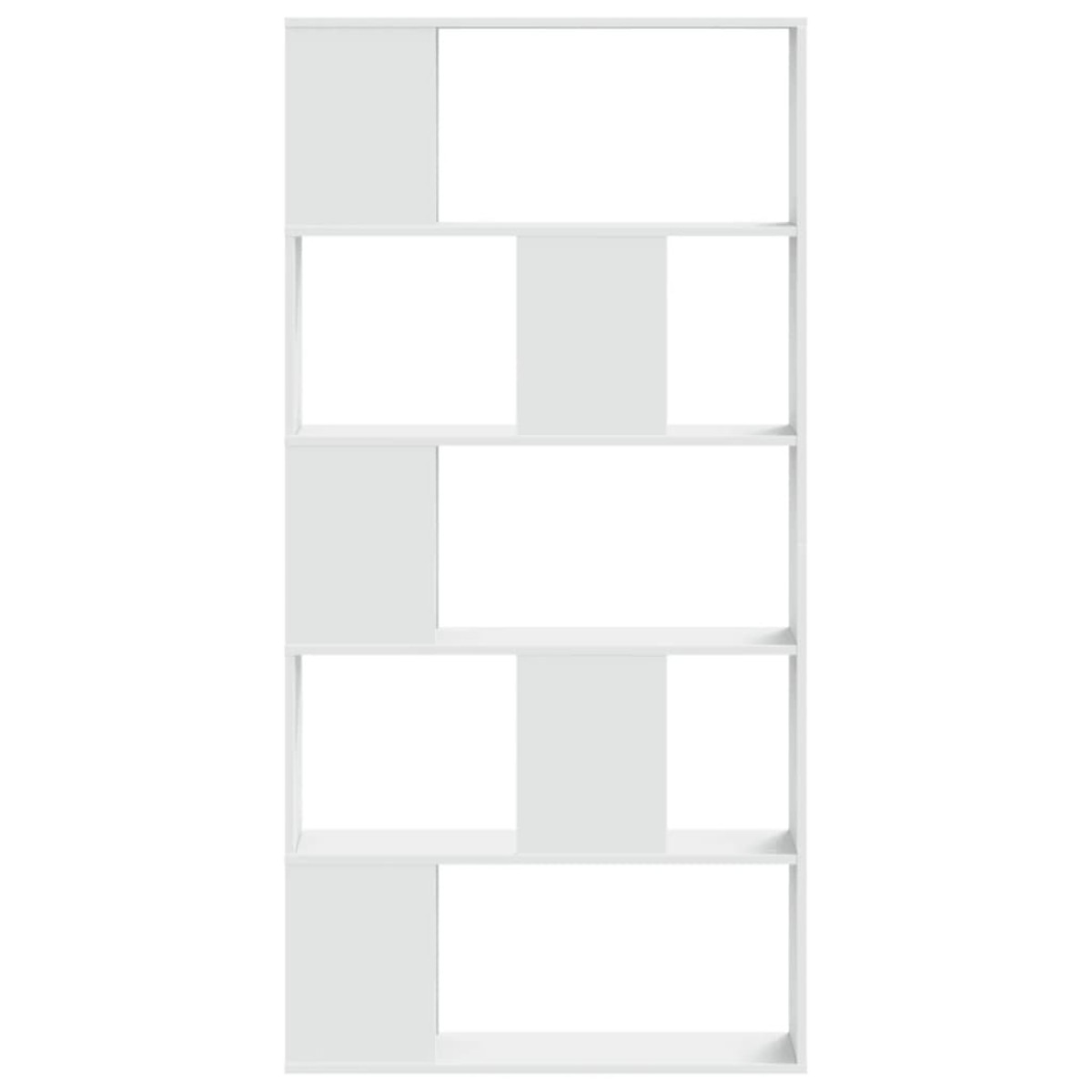 vidaXL Βιβλιοθήκη 5 Επιπέδων Λευκή 80,5x23,5x162,5 εκ. Επεξεργ. Ξύλο