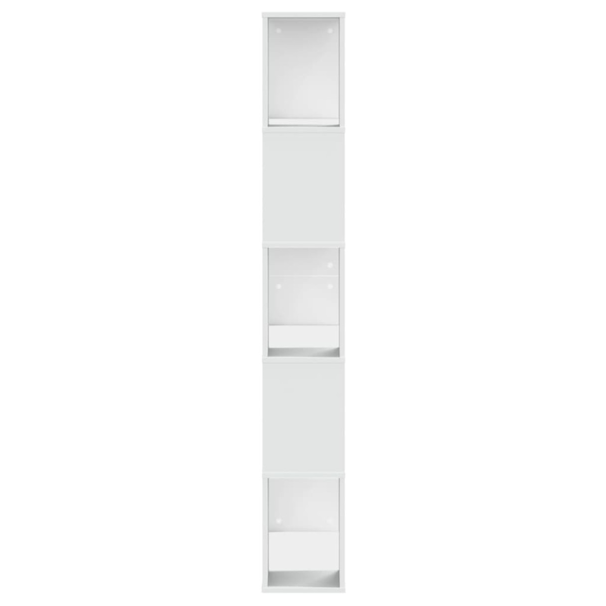 vidaXL Βιβλιοθήκη 5 Επιπέδων Λευκή 80,5x23,5x162,5 εκ. Επεξεργ. Ξύλο