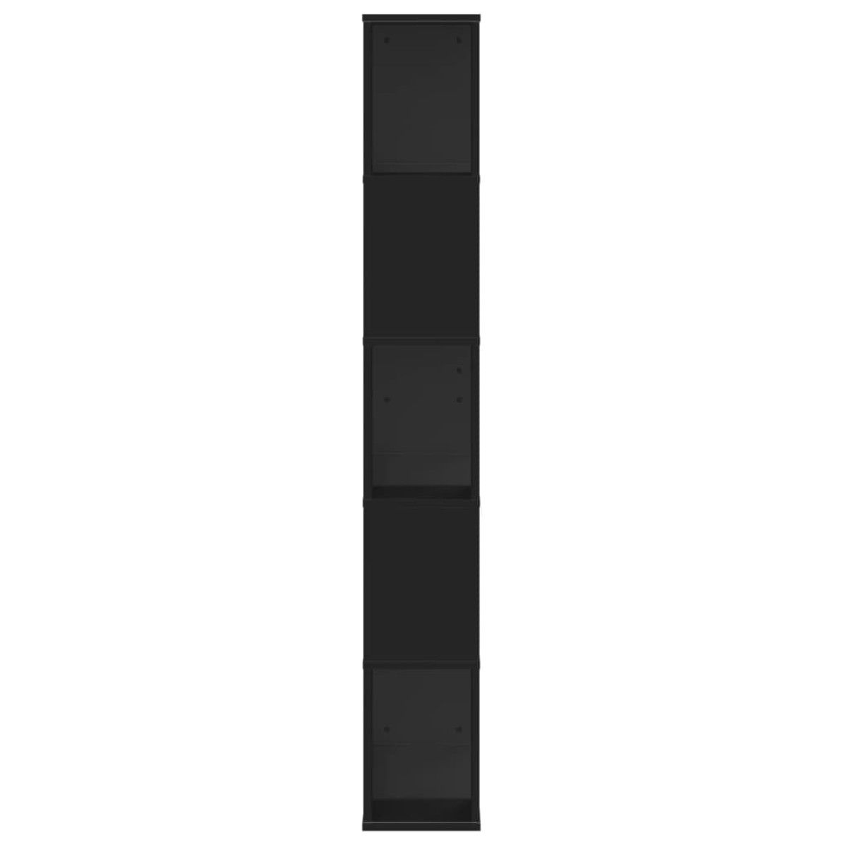 vidaXL Βιβλιοθήκη 5 Επιπέδων Μαύρη 80,5x23,5x162,5 εκ. Επεξεργ. Ξύλο