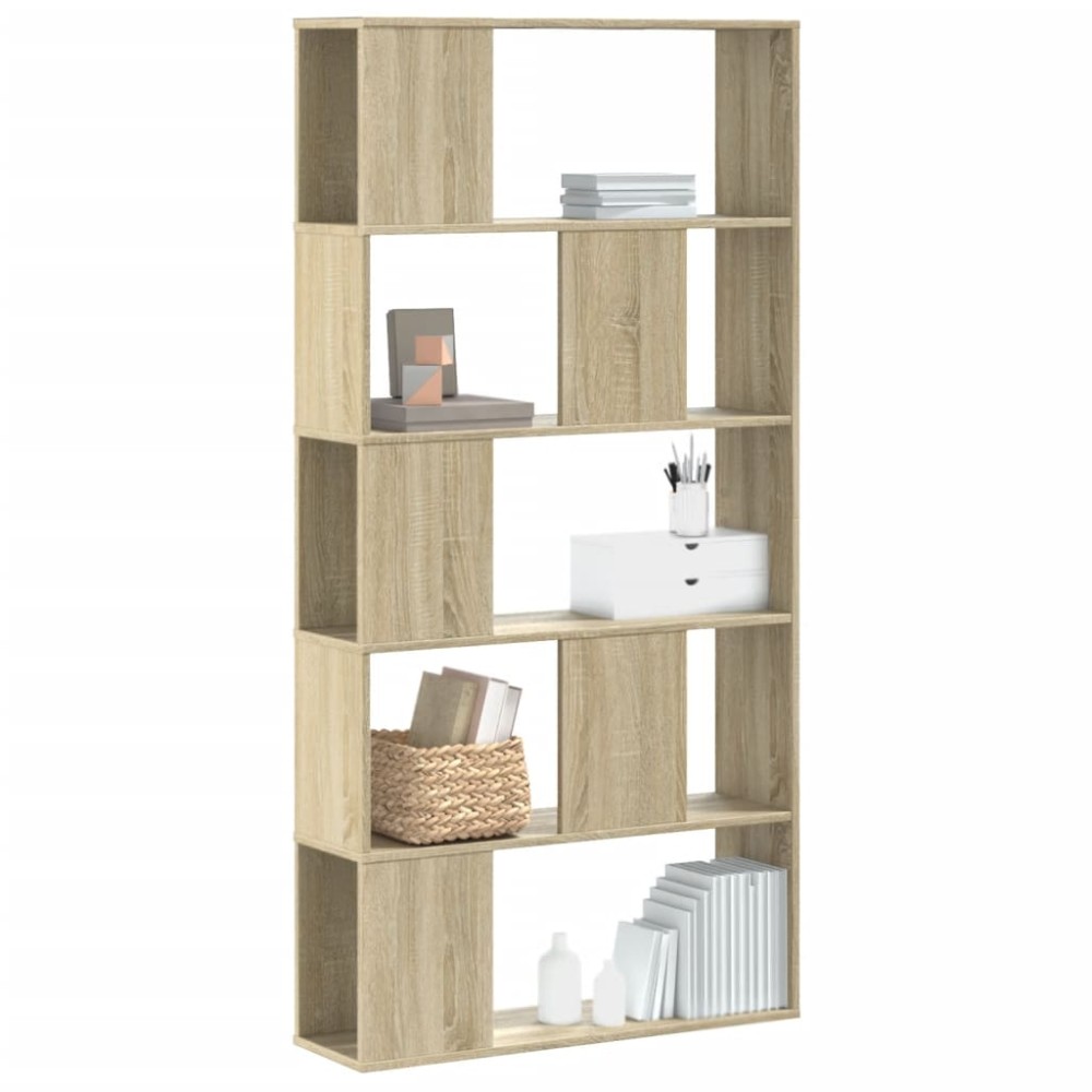 vidaXL Βιβλιοθήκη 5Επιπέδων Sonoma Δρυς 80,5x23,5x162,5 εκ. Επεξ. Ξύλο