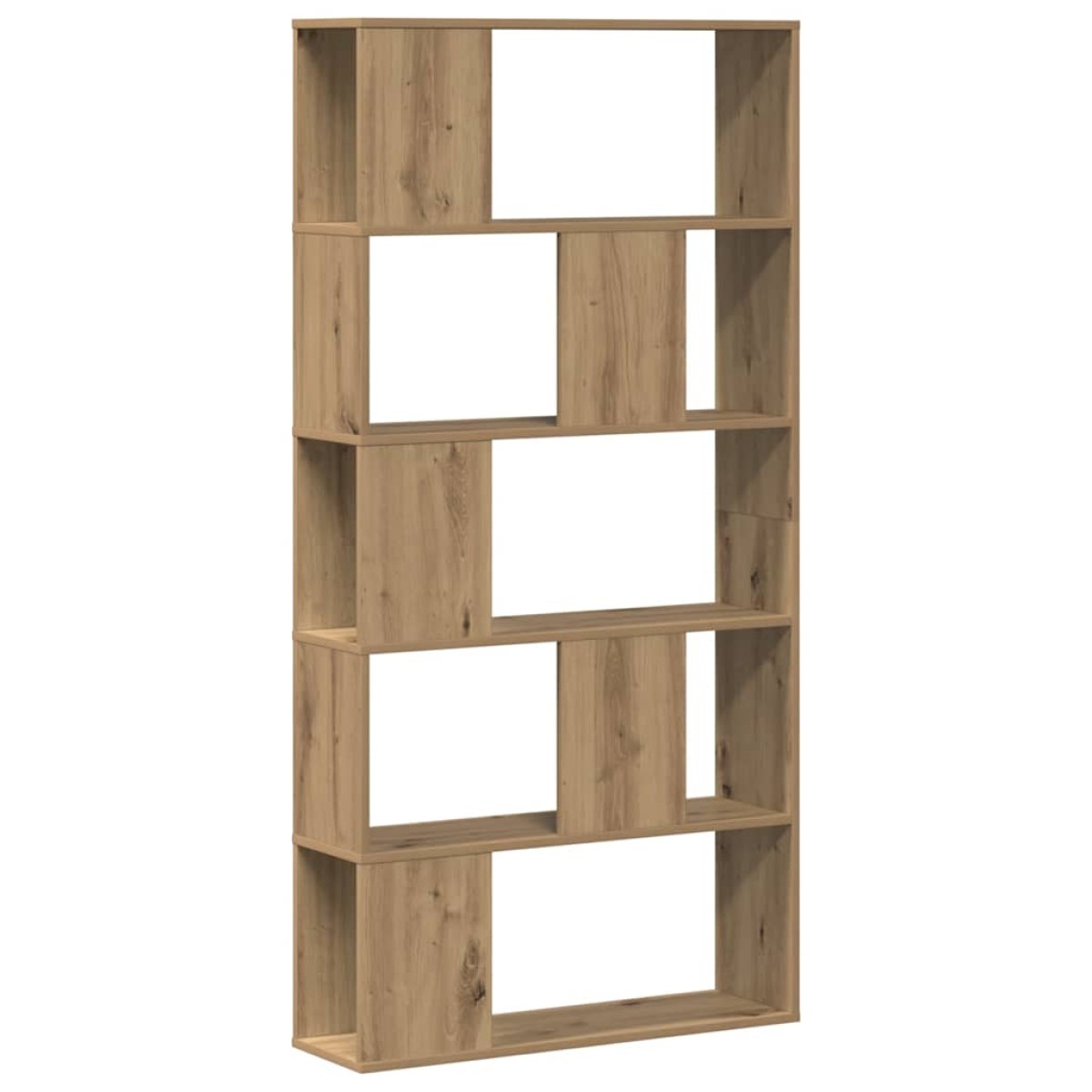 vidaXL Βιβλιοθήκη 5 Επιπέδων Δρυς 80,5x23,5x162,5 εκ. Επεξεργ. Ξύλο