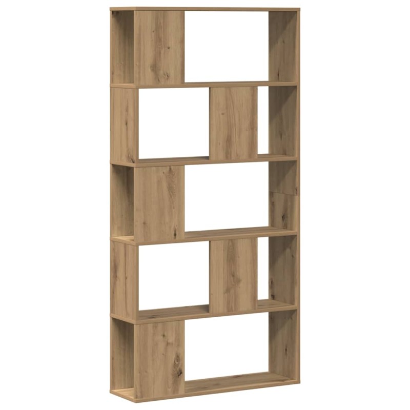vidaXL Βιβλιοθήκη 5 Επιπέδων Δρυς 80,5x23,5x162,5 εκ. Επεξεργ. Ξύλο