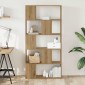 vidaXL Βιβλιοθήκη 5 Επιπέδων Δρυς 80,5x23,5x162,5 εκ. Επεξεργ. Ξύλο