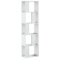vidaXL Βιβλιοθήκη 5 Επιπέδων Λευκή 45 x 23,5 x 162,5 εκ. Επεξεργ. Ξύλο