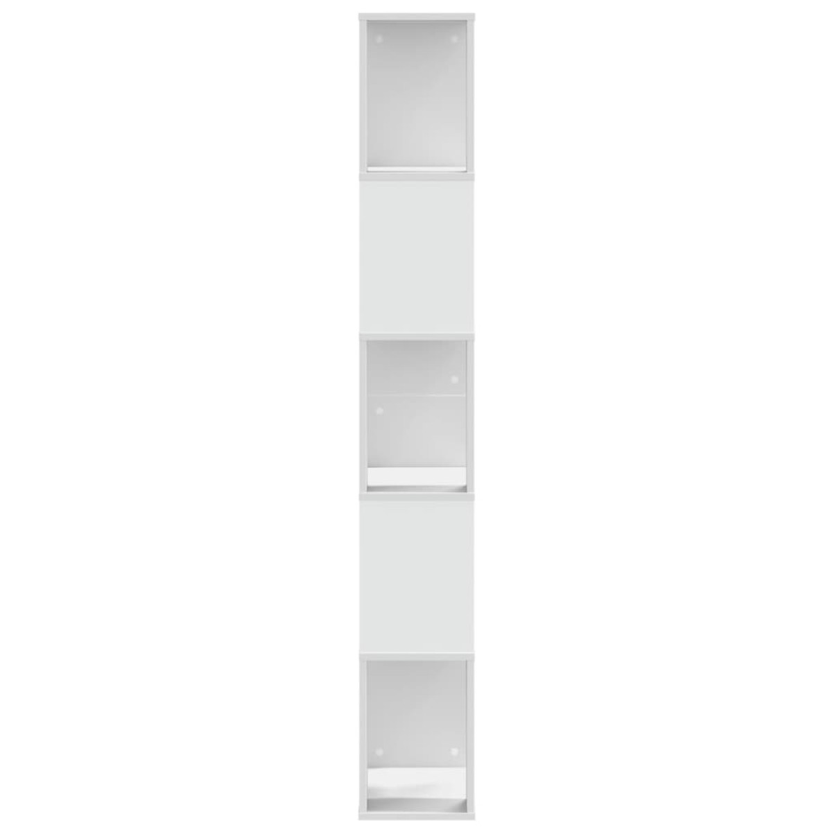 vidaXL Βιβλιοθήκη 5 Επιπέδων Λευκή 45 x 23,5 x 162,5 εκ. Επεξεργ. Ξύλο