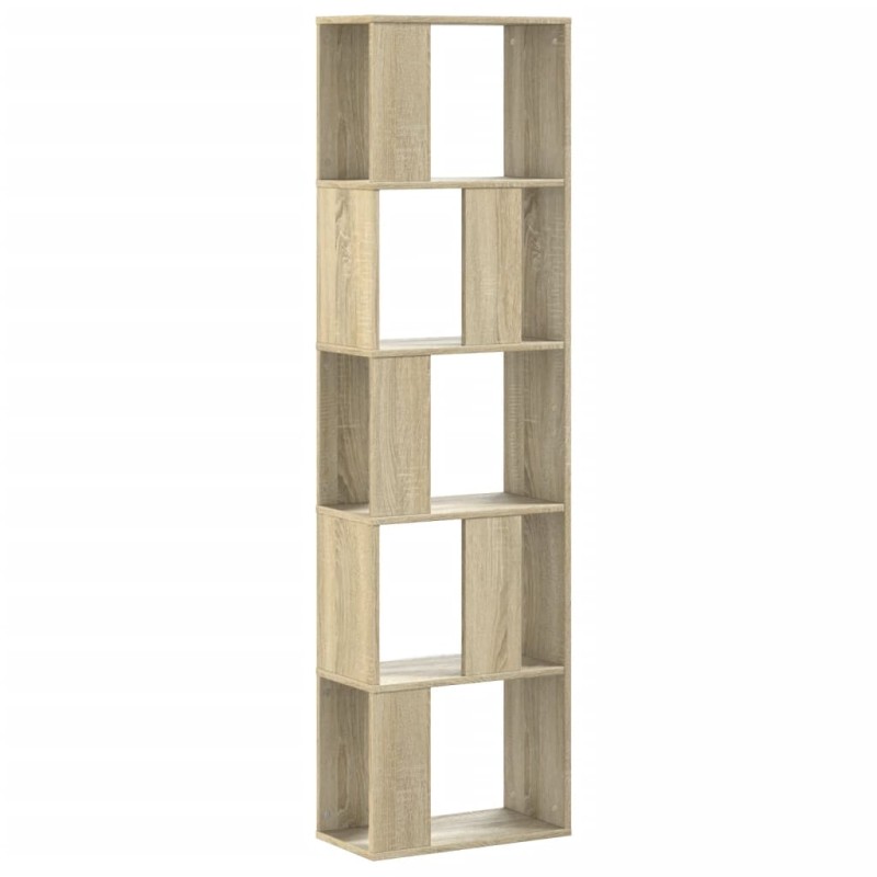 vidaXL Βιβλιοθήκη 5Επιπέδων Sonoma Δρυς 45x23,5x162,5εκ. Επεξεργ. Ξύλο
