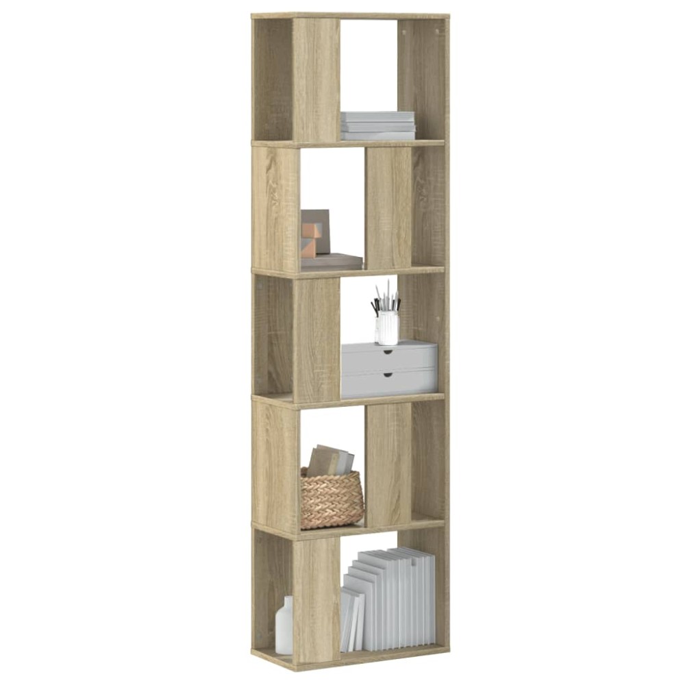 vidaXL Βιβλιοθήκη 5Επιπέδων Sonoma Δρυς 45x23,5x162,5εκ. Επεξεργ. Ξύλο