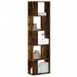 vidaXL Βιβλιοθήκη 5 Επιπέδων Καπνιστή Δρυς 45x23,5x162,5εκ. Επεξ. Ξύλο