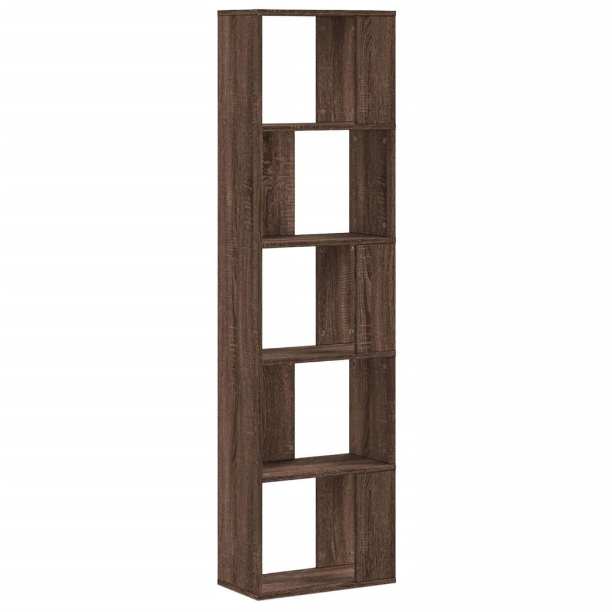 vidaXL Βιβλιοθήκη 5 Επιπέδων Καφέ Δρυς 45x23,5x162,5 εκ. Επεξεργ. Ξύλο