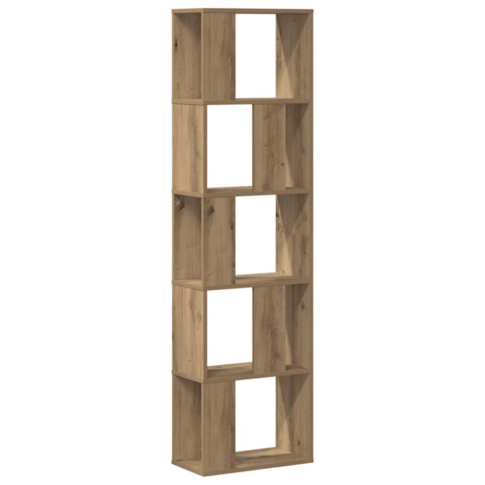 vidaXL Βιβλιοθήκη 5 Επιπέδων Δρυς 45x23,5x162,5 εκ. Επεξεργ. Ξύλο