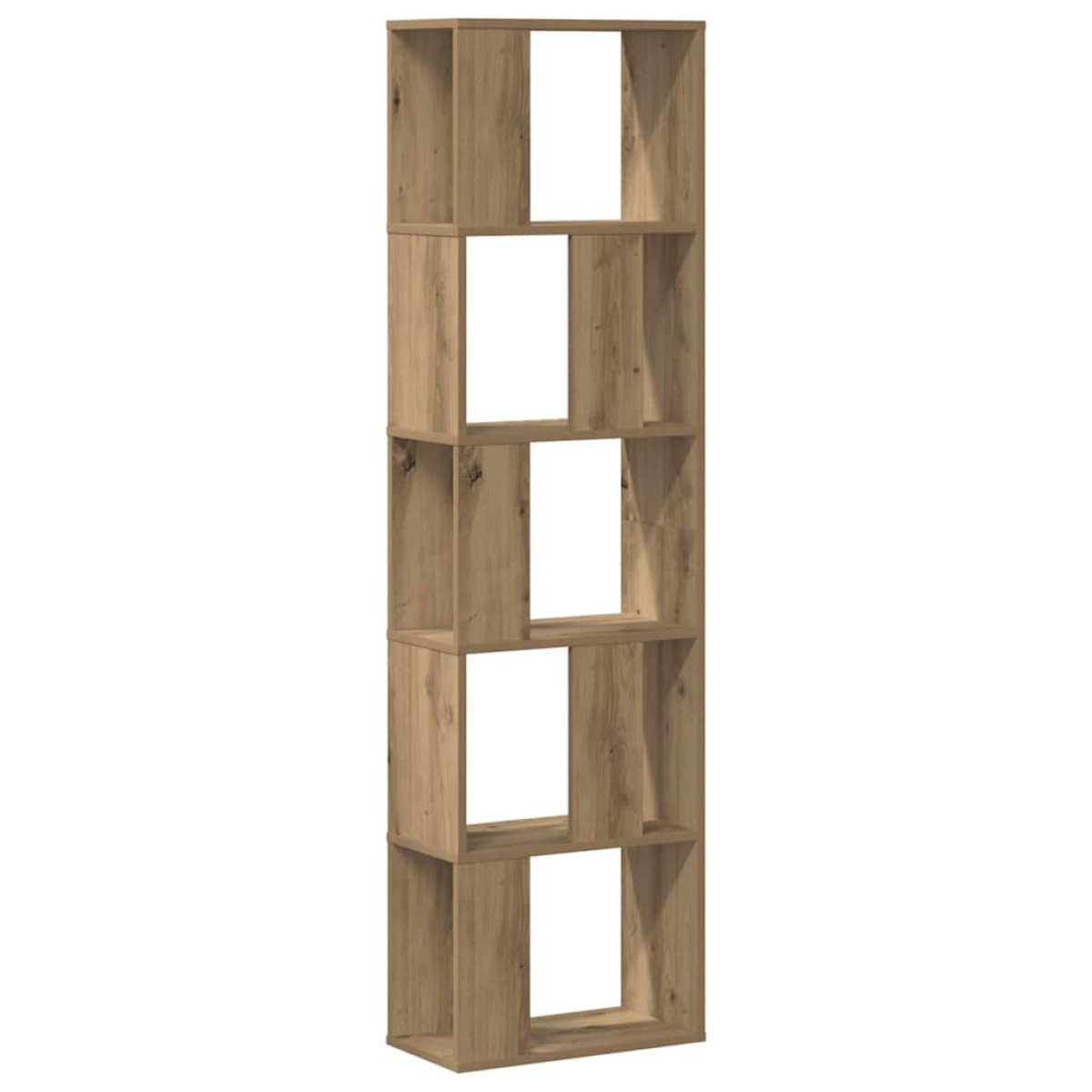 vidaXL Βιβλιοθήκη 5 Επιπέδων Δρυς 45x23,5x162,5 εκ. Επεξεργ. Ξύλο