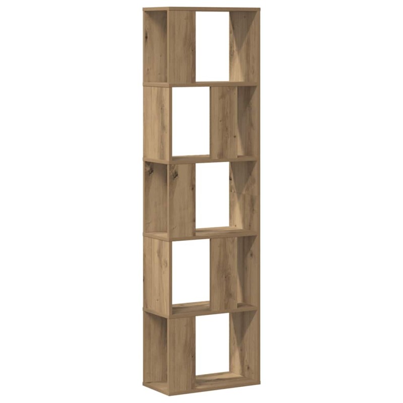 vidaXL Βιβλιοθήκη 5 Επιπέδων Δρυς 45x23,5x162,5 εκ. Επεξεργ. Ξύλο