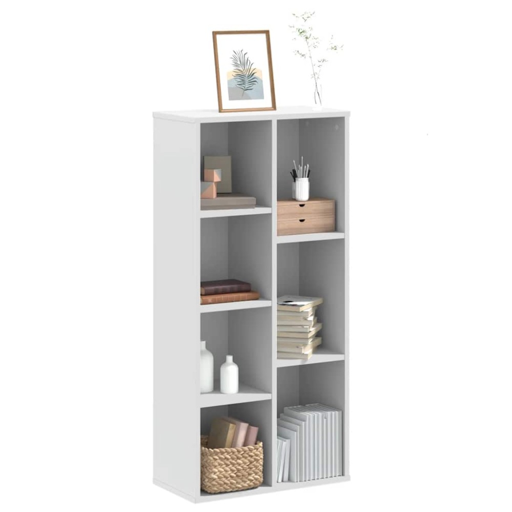 vidaXL Βιβλιοθήκη Λευκή 50x25x105 εκ. από Επεξεργασμένο Ξύλο