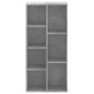 vidaXL Βιβλιοθήκη Γκρι Σκυροδέματος 50x25x105 εκ. Επεξεργ. Ξύλο
