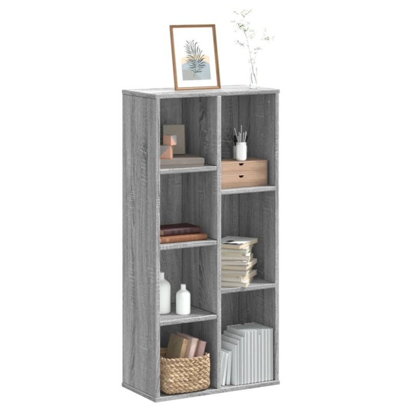 vidaXL Βιβλιοθήκη Γκρι Sonoma 50x25x105 εκ. από Επεξεργ. Ξύλο