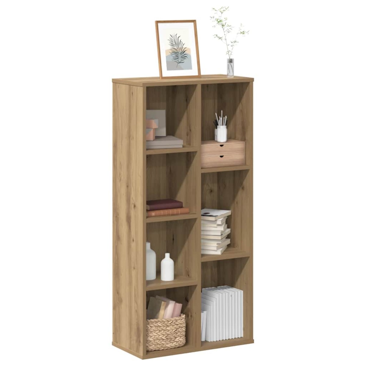 vidaXL Βιβλιοθήκη Αρτισιανή Δρυς 50x25x105 εκ. από Επεξεργασμένο Ξύλο