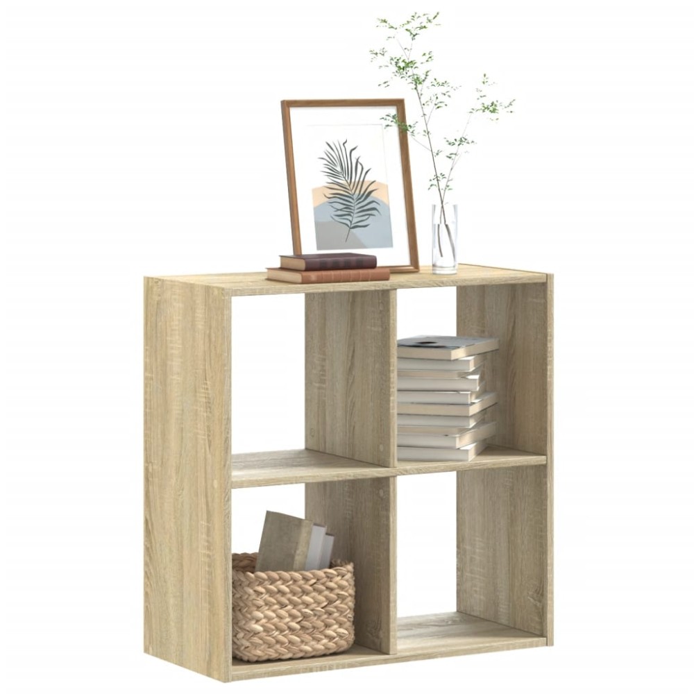 vidaXL Βιβλιοθήκη Sonoma Δρυς 68,5x32x68,5 εκ. από Επεξεργ. Ξύλο