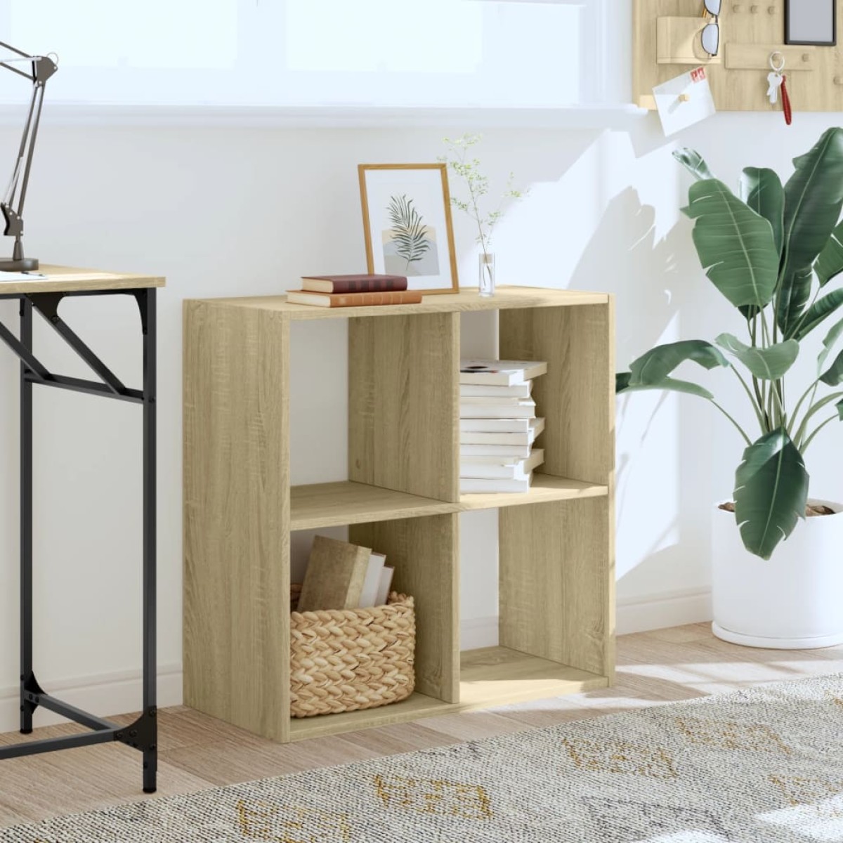 vidaXL Βιβλιοθήκη Sonoma Δρυς 68,5x32x68,5 εκ. από Επεξεργ. Ξύλο