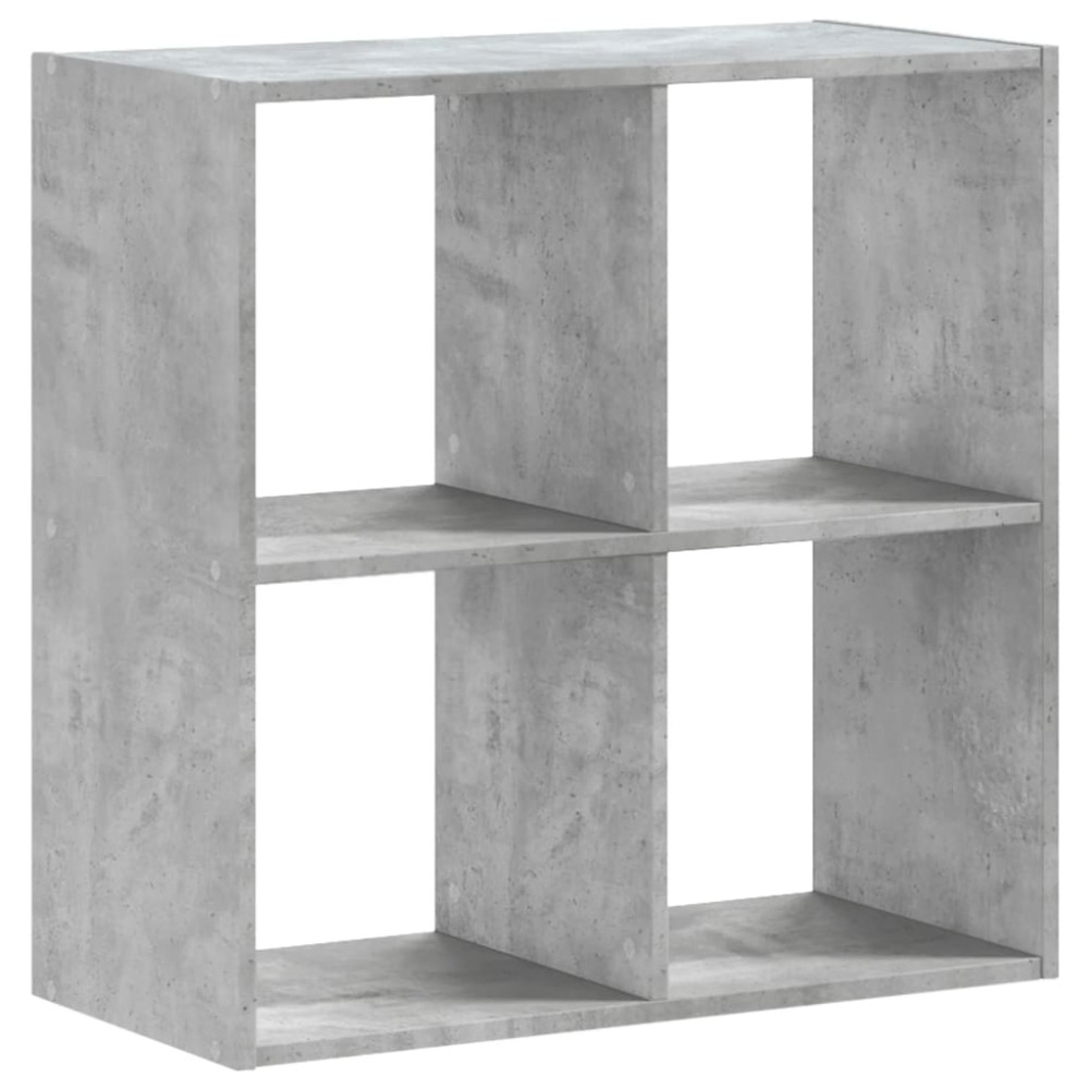 vidaXL Βιβλιοθήκη Γκρι Σκυροδέματος 68,5x32x68,5 εκ. Επεξεργ. Ξύλο
