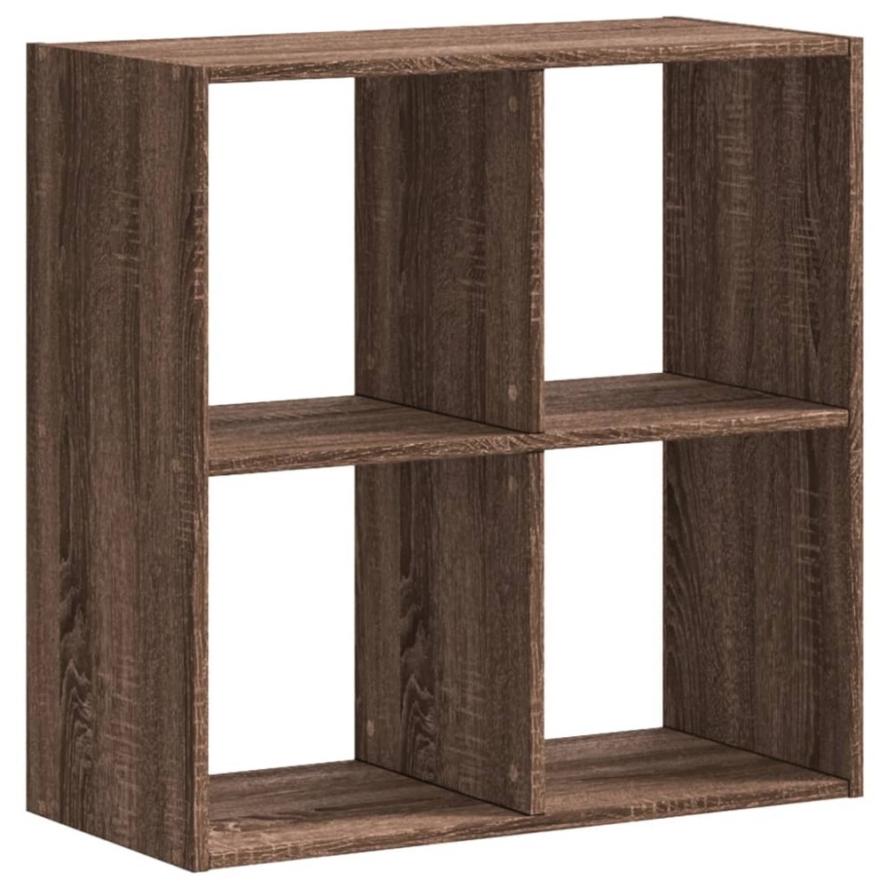 vidaXL Βιβλιοθήκη Καφέ Δρυς 68,5x32x68,5 εκ. από Επεξεργασμένο Ξύλο