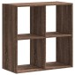 vidaXL Βιβλιοθήκη Καφέ Δρυς 68,5x32x68,5 εκ. από Επεξεργασμένο Ξύλο