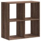 vidaXL Βιβλιοθήκη Καφέ Δρυς 68,5x32x68,5 εκ. από Επεξεργασμένο Ξύλο
