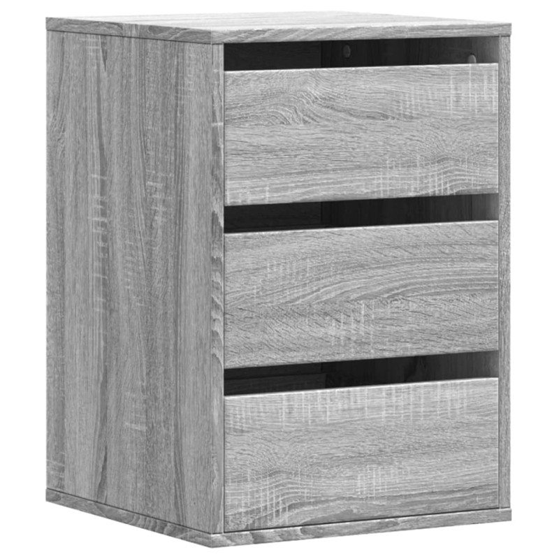 vidaXL Συρταριέρα Γκρι Sonoma 40x41x58 εκ. από Επεξεργ. Ξύλο