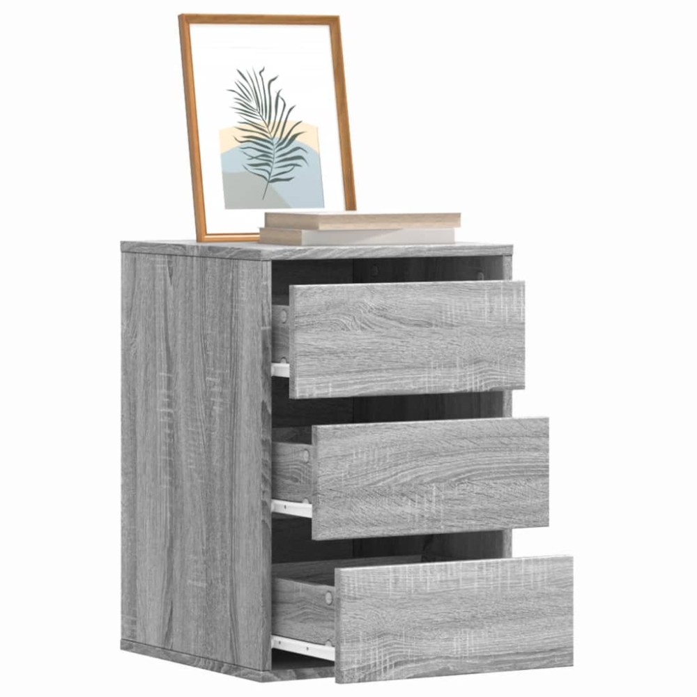 vidaXL Συρταριέρα Γκρι Sonoma 40x41x58 εκ. από Επεξεργ. Ξύλο