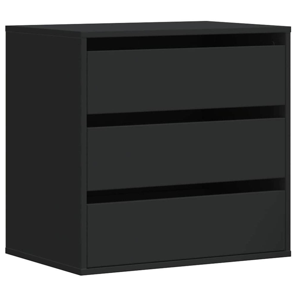 vidaXL Συρταριέρα Γωνιακή Μαύρη 60x41x58 εκ. από Επεξεργασμένο Ξύλο