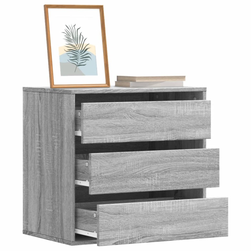 vidaXL Συρταριέρα Γκρι Sonoma 60x41x58 εκ. από Επεξεργ. Ξύλο