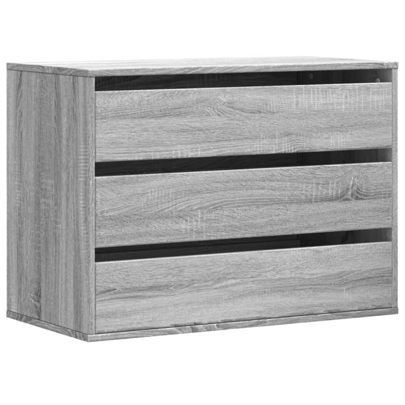 vidaXL Συρταριέρα Γκρι Sonoma 80x41x58 εκ. από Επεξεργ. Ξύλο