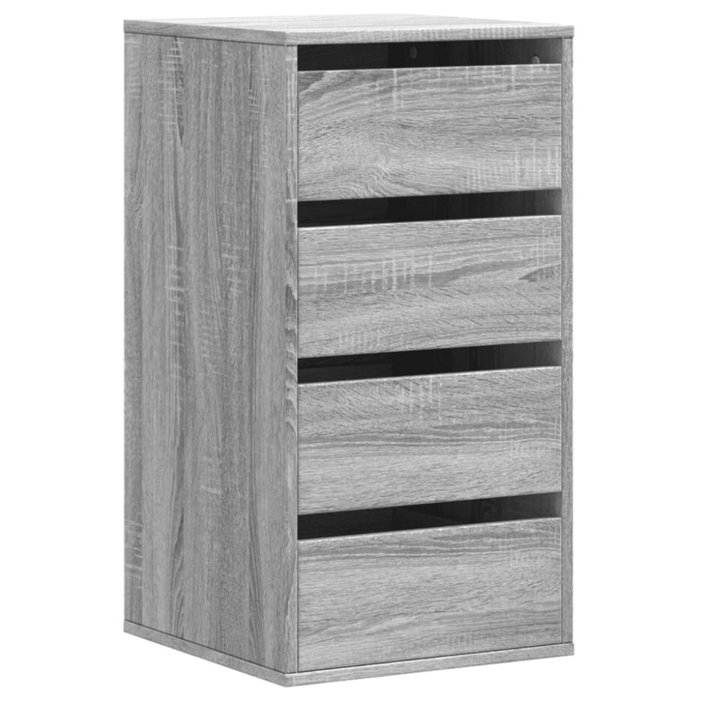 vidaXL Συρταριέρα Γκρι Sonoma 40x41x76 εκ. από Επεξεργ. Ξύλο