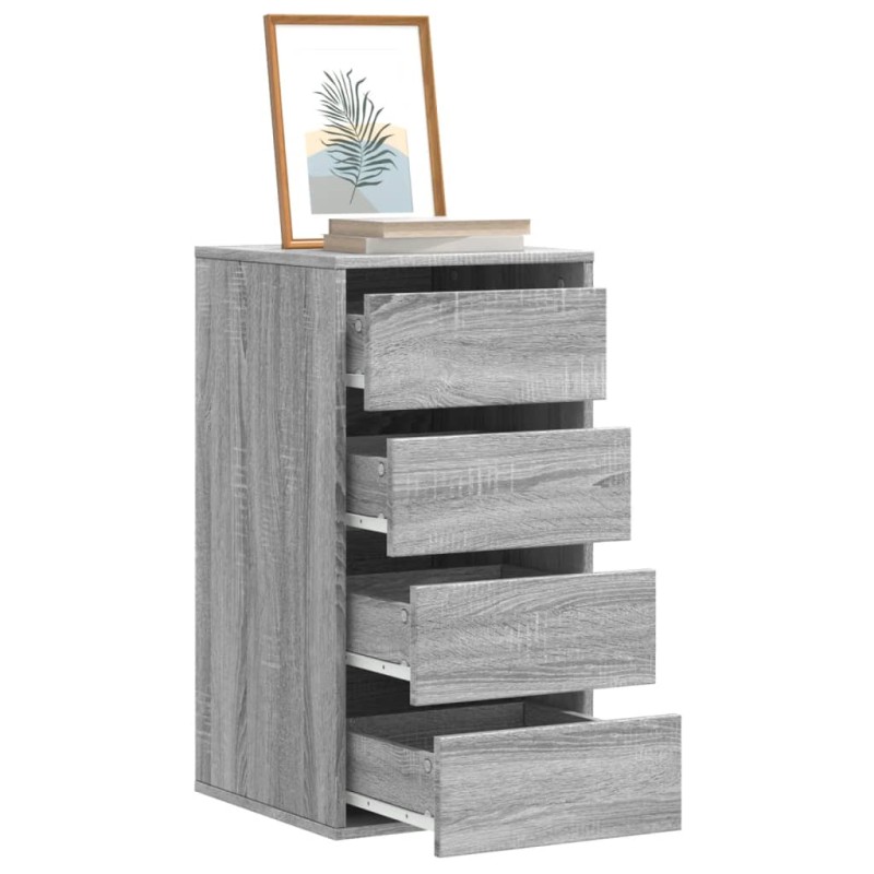 vidaXL Συρταριέρα Γκρι Sonoma 40x41x76 εκ. από Επεξεργ. Ξύλο