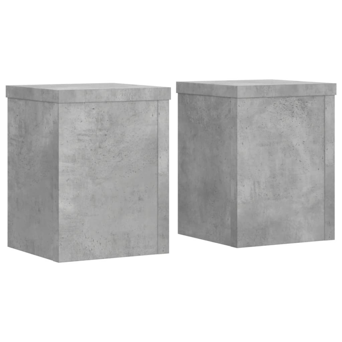 vidaXL Βάσεις Φυτών 2 τεμ. Γκρι Σκυρ. 15x15x20 εκ. Επεξεργασμένο Ξύλο