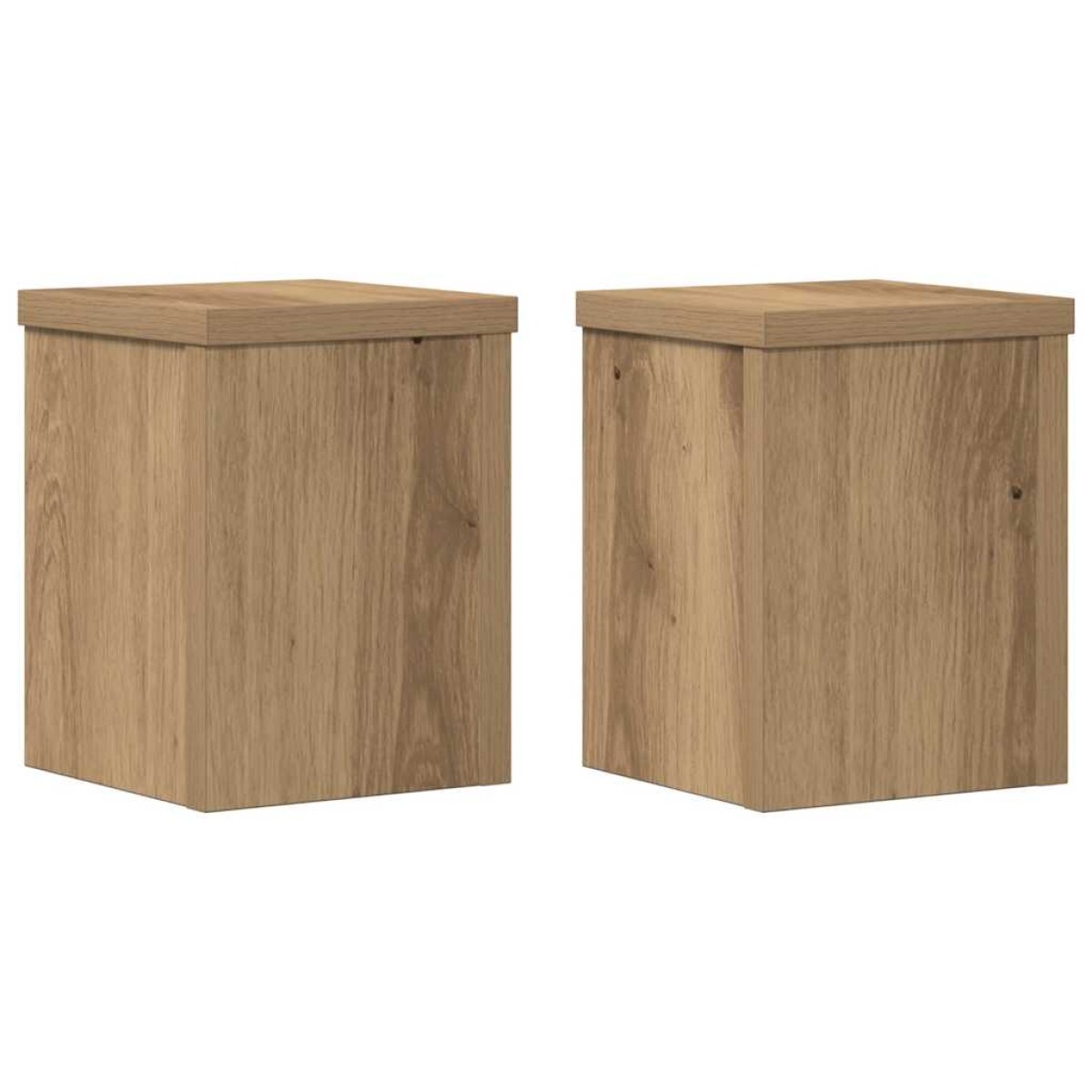 vidaXL Βάσεις Φυτών 2 τεμ. Αρτισιανή Δρυς 15x15x20 εκ. Επεξ. Ξύλο