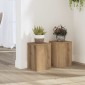 vidaXL Βάσεις Φυτών 2 τεμ. Αρτισιανή Δρυς 20x20x30 εκ. Επεξ. Ξύλο