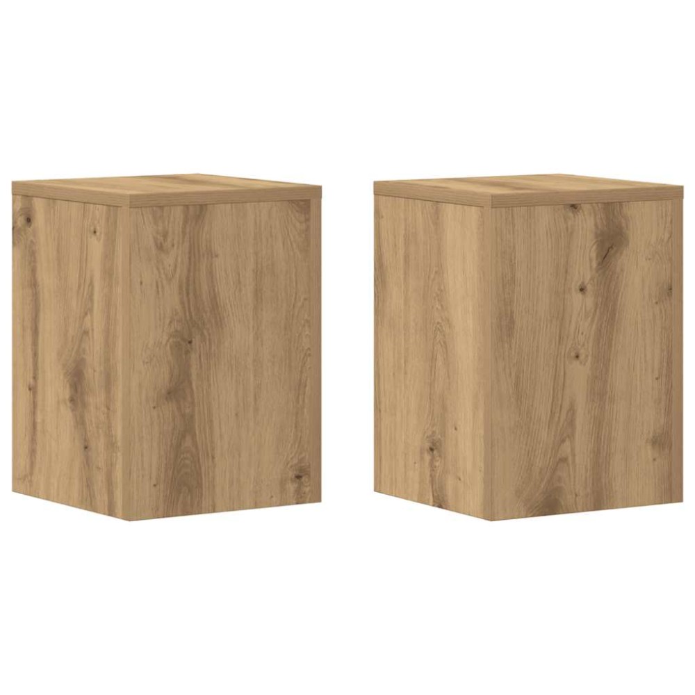 vidaXL Βάσεις Φυτών 2 τεμ. Αρτισιανή Δρυς 25x25x35 εκ. Επεξ. Ξύλο
