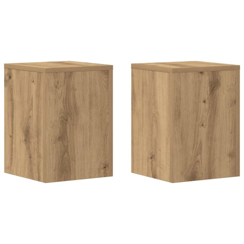 vidaXL Βάσεις Φυτών 2 τεμ. Αρτισιανή Δρυς 25x25x35 εκ. Επεξ. Ξύλο