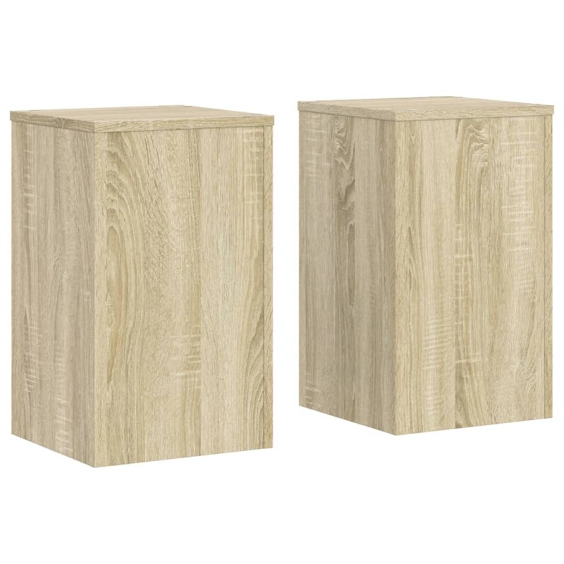 vidaXL Βάσεις Φυτών 2 Τεμ. Sonoma Δρυς 30x30x50 εκ. Επεξεργασμένο Ξύλο