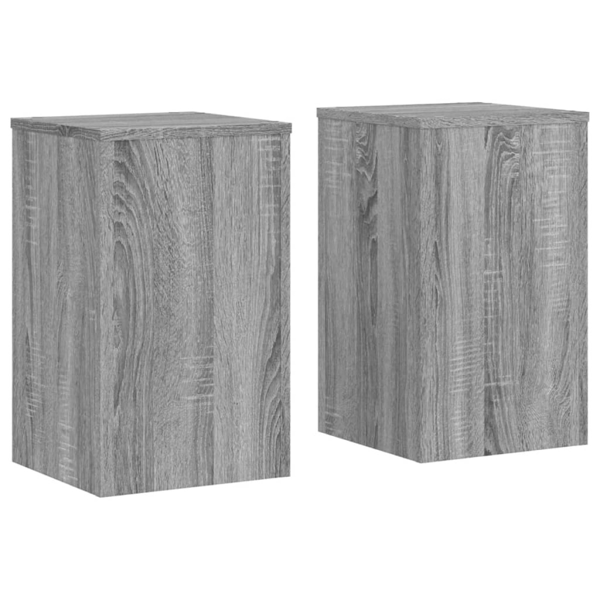 vidaXL Βάσεις Φυτών 2 Τεμ. Γκρι Sonoma 30x30x50 εκ. Επεξεργασμένο Ξύλο