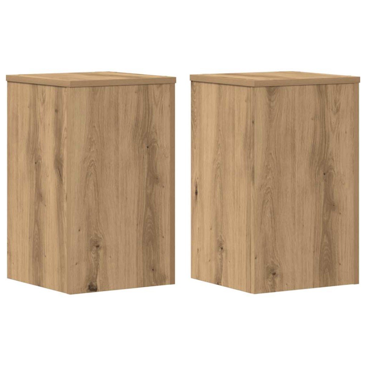 vidaXL Βάσεις Φυτών 2 τεμ. Αρτισιανή Δρυς 30x30x50 εκ. Επεξ. Ξύλο