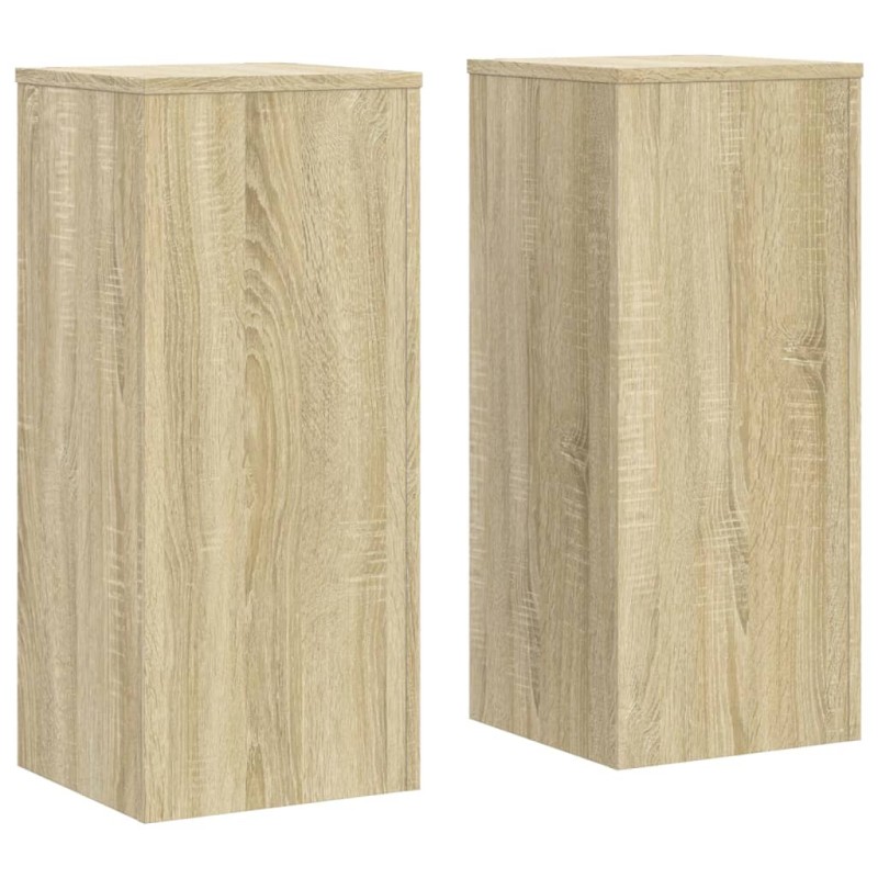 vidaXL Βάσεις Φυτών 2 Τεμ. Sonoma Δρυς 30x30x70 εκ. Επεξεργασμένο Ξύλο