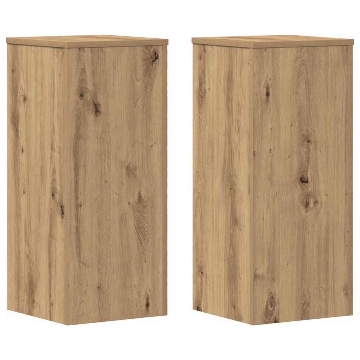 vidaXL Βάσεις Φυτών 2 τεμ. Αρτισιανή Δρυς 30x30x70 εκ. Επεξ. Ξύλο