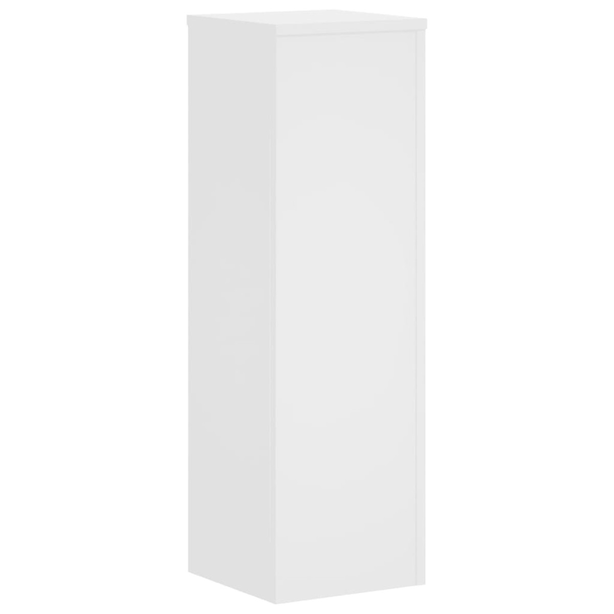 vidaXL Βάσεις Φυτών 2 τεμ. Λευκές 25x25x80 εκ. από Επεξεργασμένο Ξύλο